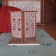 屏風　八重桜の組子　の画像