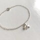 選べるイニシャル　純銀チャーム　SV925ブレスレット　21101B