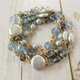SALE Necklace　フローライト　チェコガラス（N1217)の画像