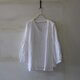 ギャザー袖チュニック　french linen100% whitelinen　【受注生産】の画像
