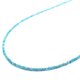 極小アマゾナイトネックレス 42~47cm アジャスター付 ブルー系 水色 ラムネ色 金属アレルギー対応の画像