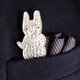 ブローチ (銀彩)ウサギ-3の画像