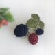 ブラックベリー 刺繍ブローチ《受注制作》の画像