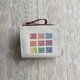 刺繍革財布『Switch！』牛革（コンパクト二つ折り）ホワイト