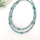 ターコイズ ブルー の 一連 ロングネックレス 青 水色