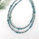 ターコイズ ブルー の 一連 ロングネックレス 青 水色