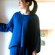 OrganicCotton3重ガーゼ　藍染3重ガーゼゆったりプルオーバーの画像