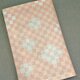 栞付き・和紙ブックカバー(新書サイズ)　市松模様　ピンク「送料無料」