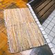 【一点物】玄関や台所に敷ける裂き織りマット（2枚組み）・黄色【ギフトにもおすすめ】