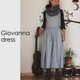 【SALE】bighug 手織りリネンコットン カシュクールワンピース●ストライプの画像