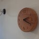 木製時計 hana 壁掛け ブラックチェリーの画像