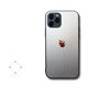 【まるで金属のようなiPhoneケース】 iPhoneケースカバー（シルバー×ブラック）赤リンゴ　耐衝撃15/14/13/12~の画像