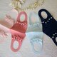 ①フリルが可愛い　フィットマスク　パールつきの画像