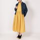 【SALE 30%off】コットンギャザーノースリーブワンピース(イエロー)の画像