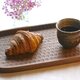 ウォールナットの木彫りトレイ(長方形/中)の画像