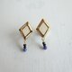 jewel cut+ソーダライトのpierce/earring(ヒシガタ)