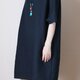 風が通るフレンチリネン100％のきれいめシルエットのチュニック　4色展開の画像
