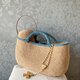 カゴ風編みBAG（ブルー）ペットボトルケースセット