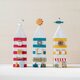 ミニチュア ハウス  ”夏色ハウスシリーズ” 3点セット   木製 インテリア雑貨 置物 海 ひまわり カモメの画像