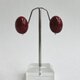 【再販】バロックカボションイヤリング/樹脂製/RED/made in japanの画像