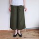 コットンワイドパンツ  8分丈　カーキの画像