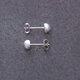 Silk button style silver ピアス / SV925の画像