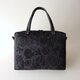 black motif lace bag
