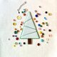 『自分で作るガラスのクリスマスツリーセット』White①ライトグリーンonホワイトの画像