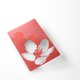 切り絵 カード しおり 名刺 桜 赤の色渋紙 1枚の画像