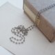 long necklace silk ラブラドライトの画像