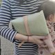 メロン柄がかわいい、おむつポーチ　赤ちゃんグッズをお洒落に！ お出かけなどで使える　おむつ、着替え、おしりふきなどを収納の画像