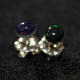 （１点もの）ブラックオパールのスタッドピアス（4mm・チタンポスト）の画像