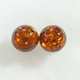 (1点もの)バルティックアンバーのスタッドピアス・8mm(チタンポスト)