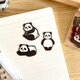 パンダのフレークシール〈24枚入〉手帳デコ コラージュ素材 ラッピング 動物 パンダ グッズ かわいい 文房具 雑貨の画像