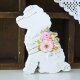 選べるお花♪トイプードルちゃん＊フラワー・ウッドオブジェの画像