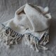 organic cotton shawl_handwoven/white1の画像