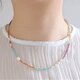 Yndislegt  fjólublár necklace：天然石ビーズネックレス アマゾナイト/ヘソナイト/フォスフォシデラの画像