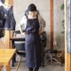 LINEN APRON c/#D.NAVY リネンエプロン ダークネイビーの画像