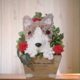 フラワーペット【コーギー】プリザーブドフラワー カーネーション 犬　母の日　お供え 誕生日　花