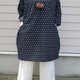 古布リメイク　雪ん子絣のチュニック　久留米絣　着物リメイク　大人可愛い　ゆったりサイズ　綿100％の画像