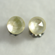 (1点もの)ホワイトシェル&レモンクオーツのスタッドピアス(6mm・チタンポスト)