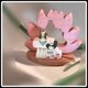 「水蓮」お花ひな　＃かわいい木工飾りの画像