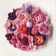 かぎ針編み　花のオーナメント　壁飾り　壁掛け　ウォールデコ　刺繍糸　かぎ針編み　あみぐるみ　編みぐるみの画像
