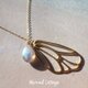 *14kgf* Butterfly Ｗing Necklace ラブラドライトの画像