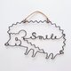 【 受注制作 】ハリネズミのSmileシルエットオーナメント
