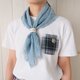 【すぐのお届け♪】千鳥リネンスカーフ blue or pinkの画像