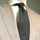 【受注製作】オリーブグリーン／イタリア生地／ネクタイ／プレゼント　【別途】メッセージ・イニシャル刺繍オーダー