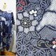 浴衣リメイク♪花・本・麻の葉模様が織りなす素敵な有松総絞り浴衣ドルマンスリーブワンピース・ハンドメイドの画像