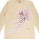 華やかな着物風　乱菊　手染め京友禅Tシャツ長袖　ナチュラルの画像