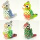 ウロコインコ系☆3　ビーズの小鳥3WAYストラップ・イヤホンジャック・ファスナーチャーム（A/B/C/ズアカウロコインコ）の画像